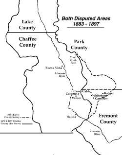Map of both disputed areas, Dick Dixon