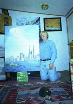 Tom Coulson with painting