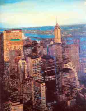 Tom Coulson painting of Manhattan