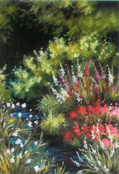 Delphinium Creek, oil on paper, 24 in. x 36 in.