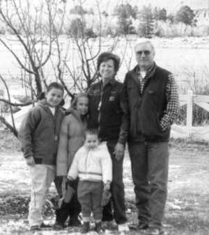 Rob and Katie Ferris with grandchildren