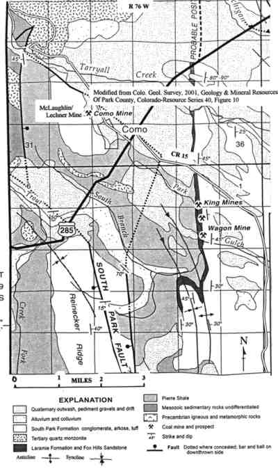Map of South Park coal mines