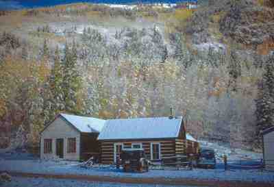 The Robinson cabin in St. Elmo on Sept. 17, 1950. Courtesy Charles Robinson.