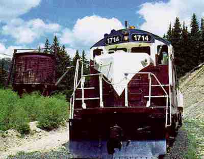 LC&S train at the French Gulch water tank.