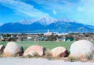 Boulders on the edge of the Buena Vista soccer field