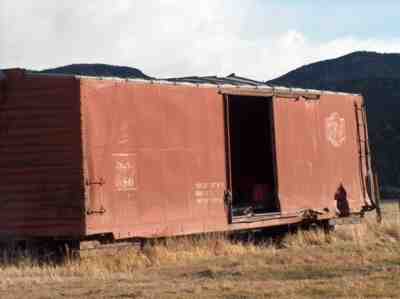 Old boxcar next to U.S. 285 between Salida and Buena Vista