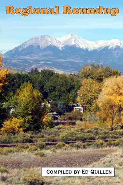 Salida in the fall from Arkansas Hills.