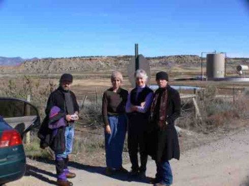Members of Watch Alliance with Peggy Utesch (2nd from right) visit Silt area.