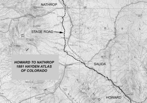 Howard to Nathrop, 1881 Hayden Atlas of Colorado
