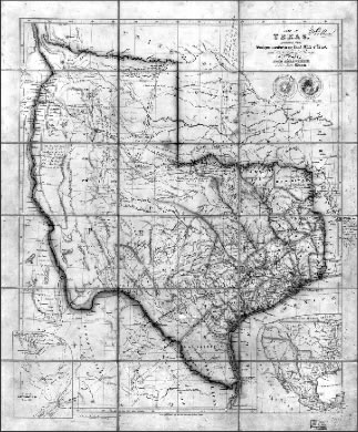 1841 Republic of Texas Map