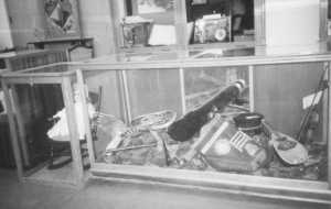 Case of musical instruments at Del Norte museum