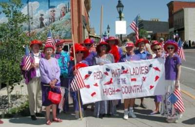 Red Hat women in Leadville