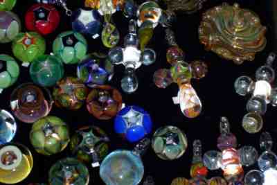Lampwork beads by Jared Spehler of Nathrop