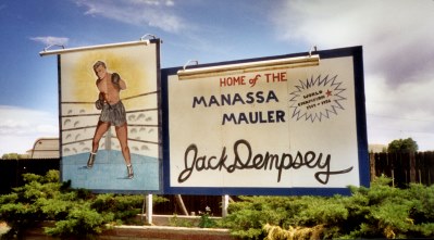 Jack Dempsey billboards near Manassa