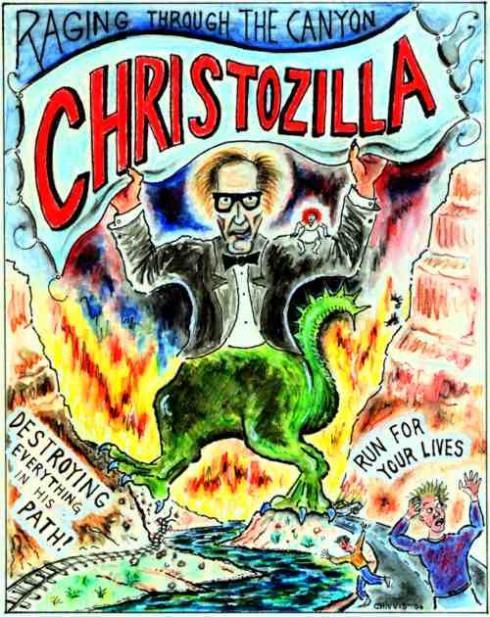 Christozilla, cover art by Jack Chivvis