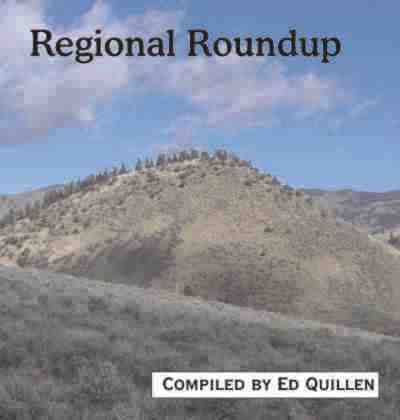 Regional Roundup heading, photo of Round Mountain from Poncha Loop