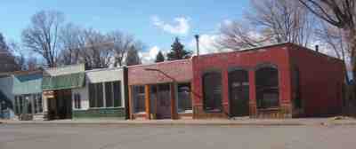 Shuttered storefronts in downtown Saguache