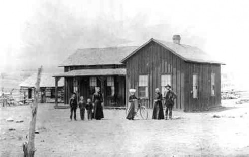 The old Blakburn section house was moved two miles to Sand Gulch to serve as the Lamb homestead.