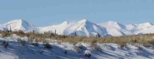 The Sangres, viewed from the pasture spring.