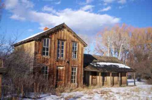 Main Hutchinson ranch house, built in 1873, before renovation.
