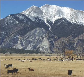 The first recorded ascent of Mt. Princeton was on July 17, 1877 by William Libbey of Princeton University. Photo by M. Rosso
