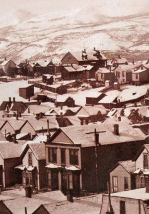 The Guggenheim house may be seen at the bottom of an old photograph of Capital Hill in Leadville in the late 1800s.