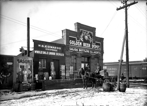  The Salida Bottling Company at 211 W. First St., from an original glass plate negative by Meigs. Courtesy of Earle Kittleman.