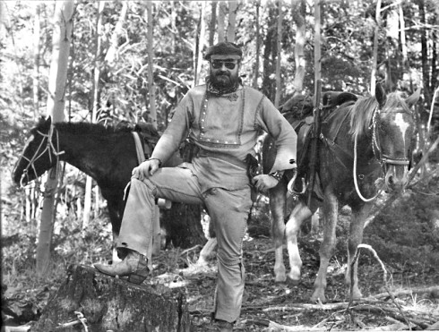 Chris Byars and his horse Hank, taken in the early 1980s.