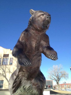 Statue of Old Mose at Adams State University. Photo by Daniel Smith