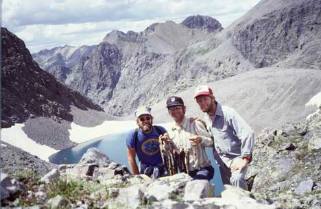 Pictured are Hobbs’ brother Will Hobbs, Greg Hobbs, and his son Dan Hobbs in the Weminuche Wilderness. Courtesy photo.