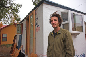 Salida resident Frank Gurney is constructing his tiny home in a city backyard. Photo by Mike Rosso.