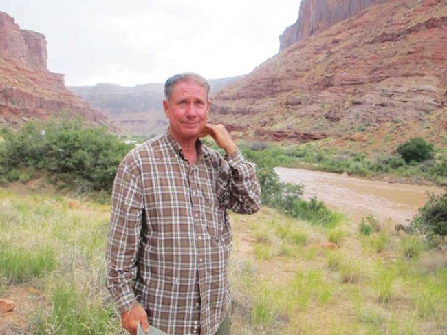 John Weisheit, river guide and advocate, on the banks of the Colorado north of Moab, Utah. “Luck is not a management plan,” Weisheit says. Photo by Charlotte Weiner