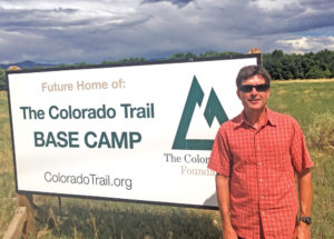 Brent Adams, field operations manager with the Colorado Trail at the site of the proposed Field Operations Center in Poncha Springs. Photo by Tyler Grimes.