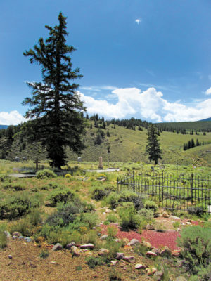 Cache Creek’s cemetery overlooks the old town and is still used by residents of Granite. Photo by Jan MacKell Collins.