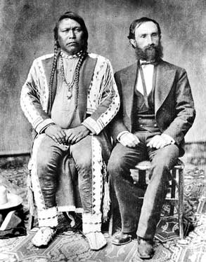 Ute Indian Chief Ouray and Otto Mears.