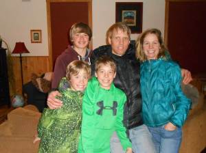 Top, left to right: Cooper and  David Wiens, Susan DeMattei.  Bottom: Sam and Ben Wiens.