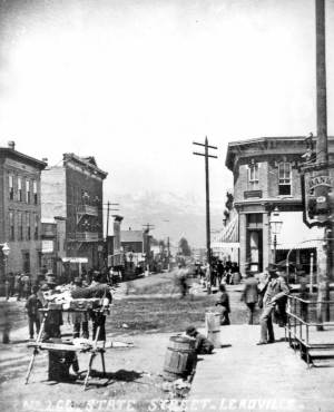 State Street, Leadville: Leadville’s expansive red-light district included State Street, pictured here around the time Mollie May was in town. Photo courtesy Jan MacKell Collins.